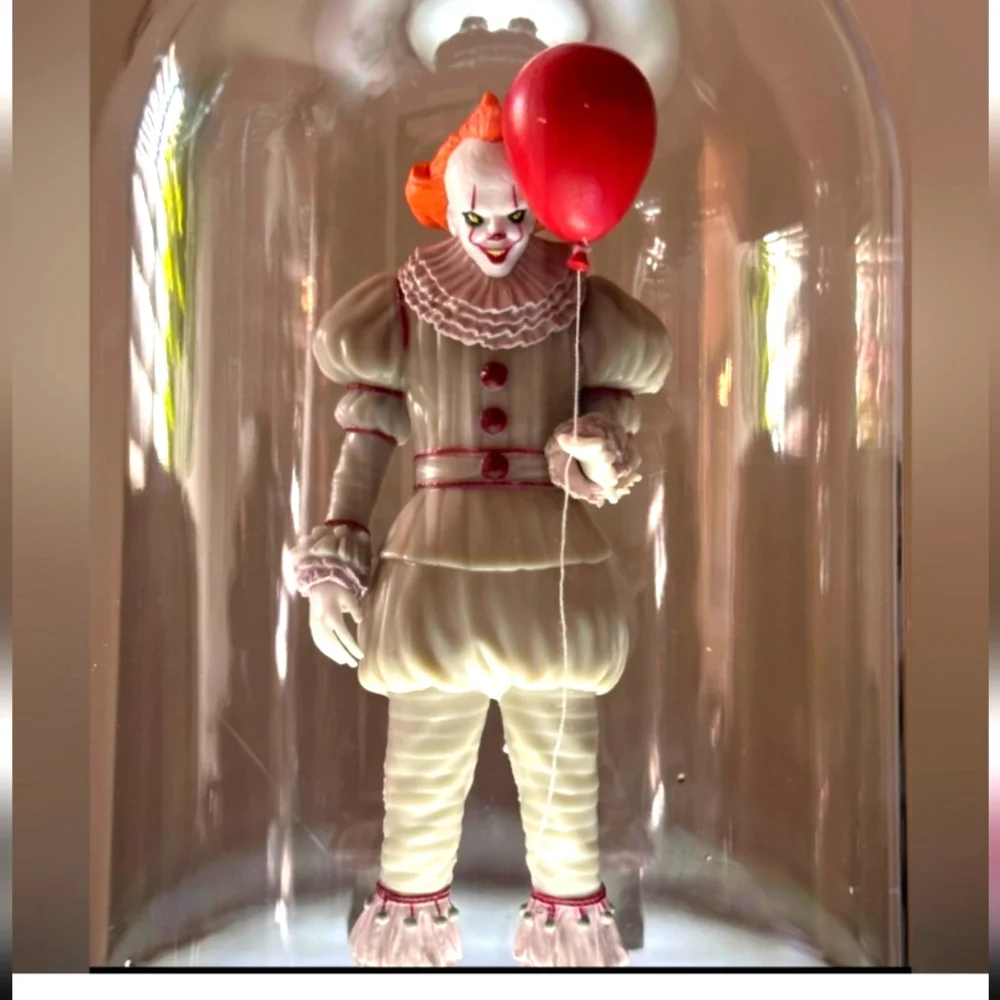 Halloween Horror Creepy Clown Collectibles Pennywise LED Cloche Light Up Decor